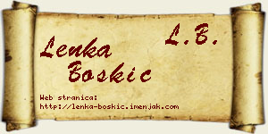 Lenka Boškić vizit kartica